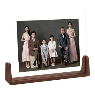 胡桃木实木相框照片定制摆台洗全家福相片做成画框婚纱照相册装裱