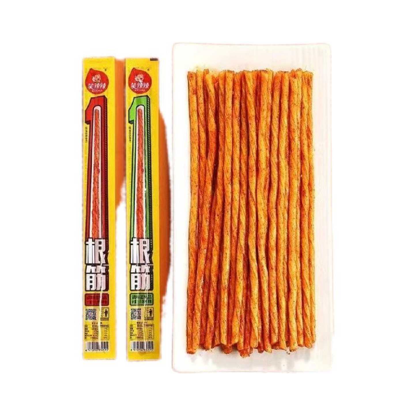 笑辣辣一根筋辣条辣味零食网红休闲食品解馋童年味道整箱麻辣好吃