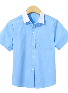 儿童装蓝色白领子园服学院装校服