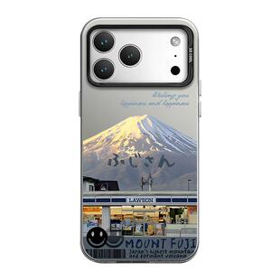 富士山适用苹果17promax手机壳iPhone16雪山15新款14高级感13mini男生12创意11风景x磨砂xr全包xs防摔8保护7