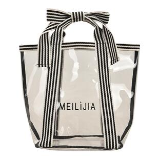 收纳包女2026新款化妆包透明大容量蝴蝶结时尚PVC精致简约洗漱包