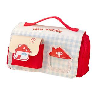 可爱小房子笔袋大容量双层铅笔盒小学生初中生文具收纳包便携手提