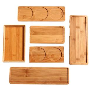定制logo 长方形竹木托盘日式实木茶盘寿司盘水果盘调味瓶罐底板