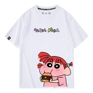 蜡笔小新樱田妮妮短袖动漫二次元T恤纯棉男女学生休闲情侣衣服ins