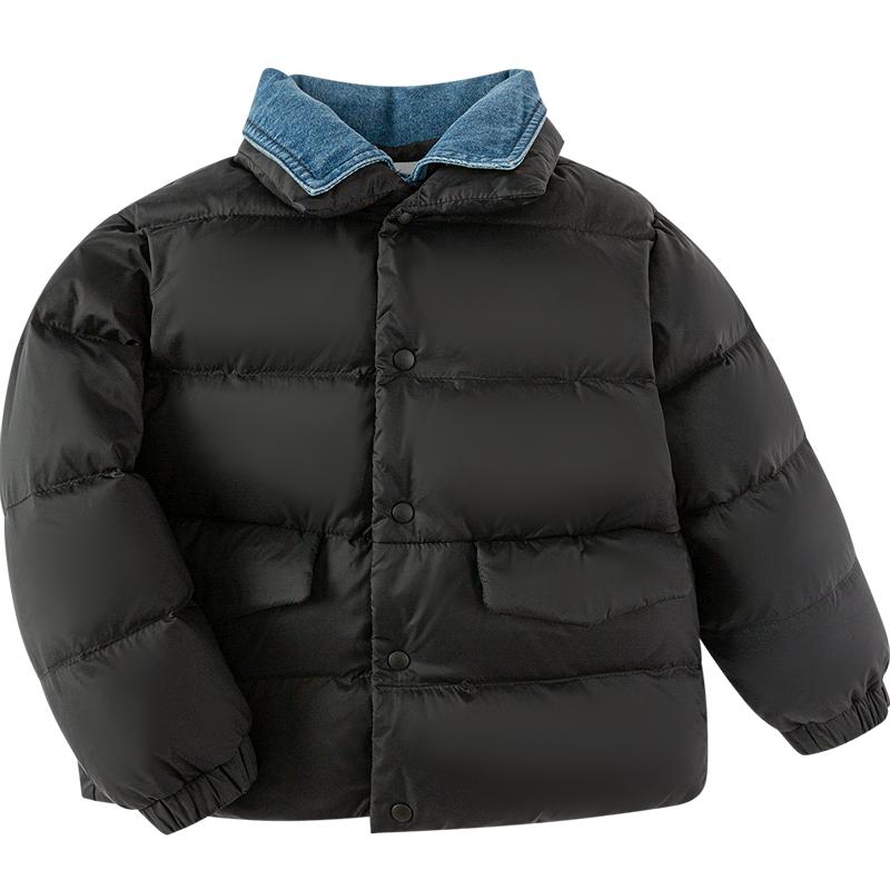 巴拉巴拉balaOne童装儿童羽绒服冬装男童宝宝拼接外套三防2025潮