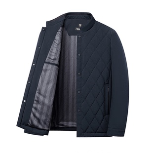 老爷车中年棉服加厚夹克男士秋冬季中老年爸爸装棉袄休闲上衣外套