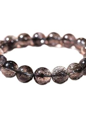 天然水晶手串正品巴西黑发晶手链