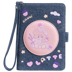 爱路喜联名大容量钱包护照夹保护套牛仔蓝色银行卡卡包证件收纳包