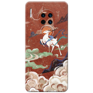 敦煌艺术鹿适用华为mate70手机壳60/50e/40/30/20pro+中国风文艺复古国潮女款防摔软十