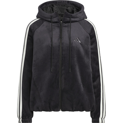 Adidas/阿迪达斯正品2025秋季款女士日常运动保暖连帽外套KB7606