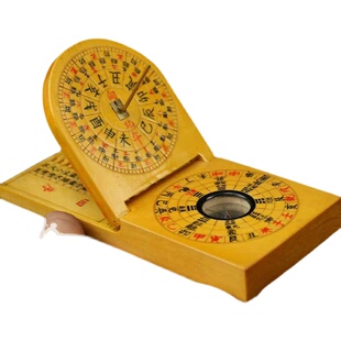 手工日晷仪摆件小罗盘高精度风水盘二寸随身携带袖珍专业罗经仪