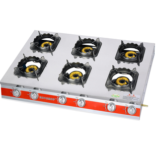 商用厨房不锈钢带熄保中压煲仔炉68多眼台式燃气灶砂锅炉液化气灶