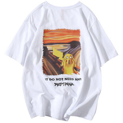 疯庞克短袖t恤男潮牌嘻哈校园风