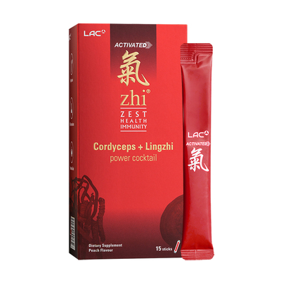 【新加坡直邮】LAC利维喜zhi氣灵芝冬虫夏草口服气血液饮15条/盒
