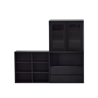 慕盛家具组合柜黑白色美式实木