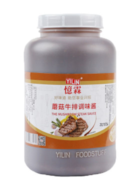 忆霖蘑菇牛排酱商用3kg桶装特惠