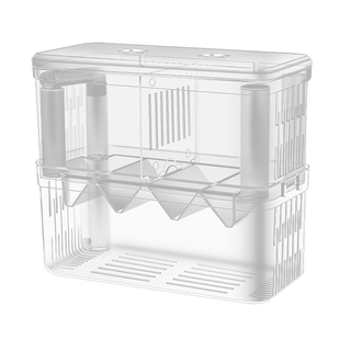 鱼缸隔离盒母鱼繁殖盒亚克力透明防跳孵化盒孔雀斗鱼产房隔离网箱