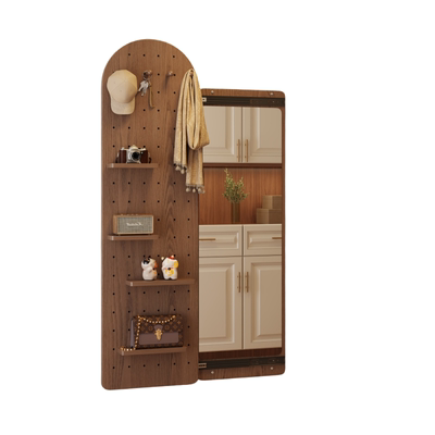 【不贴皮真实木】洞洞板穿衣镜