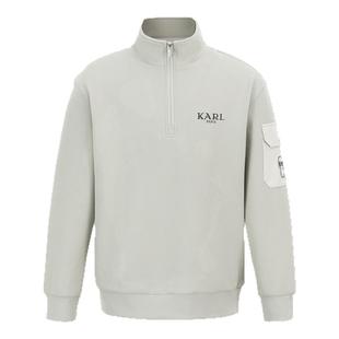 KARL LAGERFELD套头立领商务休闲卫衣25秋季新品老佛爷男装潮牌