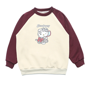 胖女童卫衣加绒保暖冬季新款胖女孩加肥大码上衣圆领加厚打底衫潮