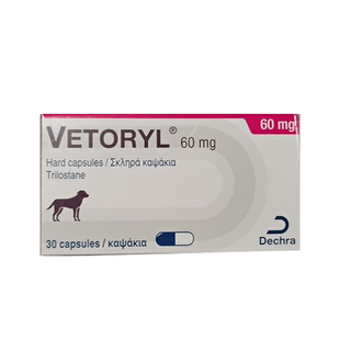 英国VETORYL犬狗库欣综合症脆皮症曲洛司坦/曲洛斯坦60mg 整盒