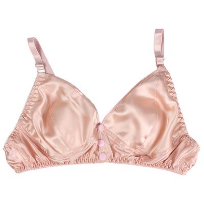 前开扣夏季真丝文胸无钢圈超薄款