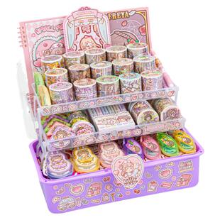 所有小麻薯手账豪华套装礼盒大礼包超值新款和纸胶带整卷少女心可爱儿童生日礼物玩具全套咕卡工具一整套