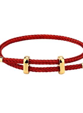 可穿3D硬金钢丝绳手链