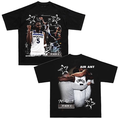 美式潮流男装NBA复古青少年T恤