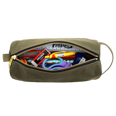 RGH重磅帆布学生笔袋功能收纳袋