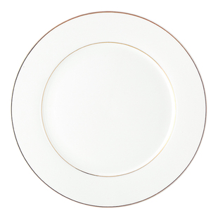 10支装金边陶瓷大盘子牛排盘家用菜盘平盘纯色西餐盘大盘鸡专用