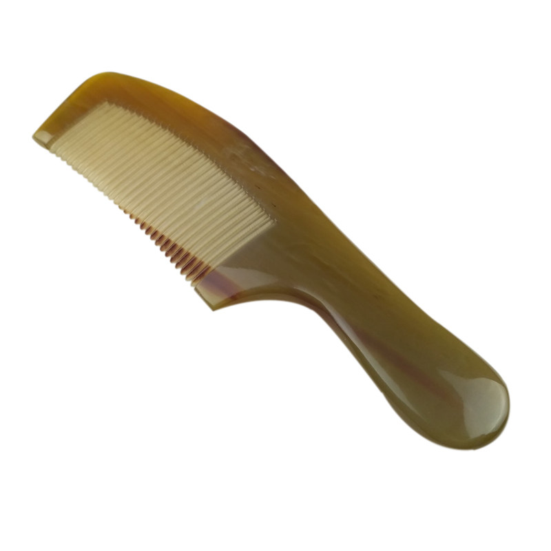 正品纯天然加厚牦牛角梳子 按摩头皮经络男女士生日礼物蓬松实用
