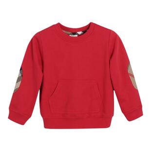 男童红色纯棉卫衣拜年服春秋童装男宝宝套头圆领上衣纯棉t恤洋气