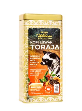 印尼进口WORCAS猫屎咖啡豆/粉TORAJA铁罐装正品醇厚低酸送礼精品