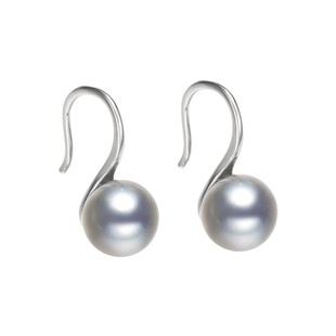 超级福利  海水真多麻耳钩 7-8mm S925银 简约气质 百搭不挑人