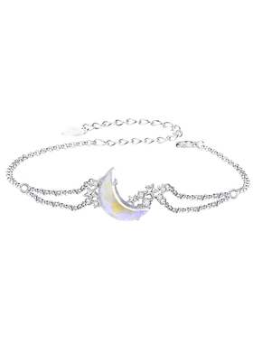 微汀月溅星河手链女纯银梦幻礼物