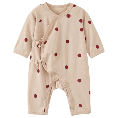 PaPa纯棉连体衣爬服送胎帽