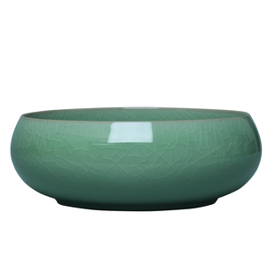 龙泉市青瓷大号烟灰缸陶瓷烟灰缸时尚个性创意欧式家用防风烟灰缸