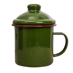 老式搪瓷杯怀旧水杯茶缸子怀旧经典洗漱马克杯带盖老干部铁杯