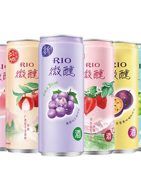 锐澳RIO微醺预调鸡尾酒330ml*6罐整箱多口味组合低度女生气泡果酒