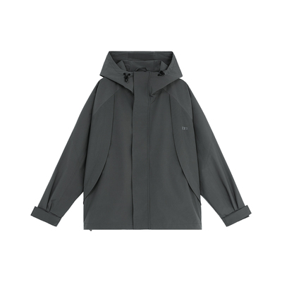 BODYDREAM户外三防冲锋衣外套男高领防风防水登山休闲宽松夹克