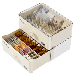 次抛收纳盒透明安瓶精华冻干粉避光存护肤品口红香水小样整理抽屉