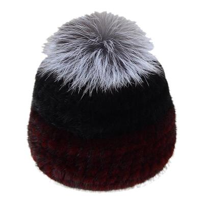 貂绒帽子女冬天貂毛真毛保暖护耳水貂皮草狐狸毛球秋冬款韩版百搭