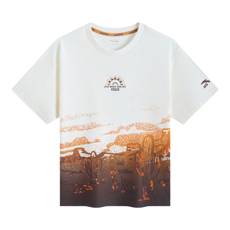 狮子王联名安踏儿童男童短袖2026年夏季新款青少年圆领印花短T男