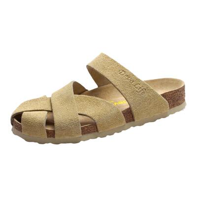 Devo/的沃软木拖鞋女包头平底防滑夏季休闲时尚复古文艺凉拖24023