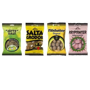 瑞典进口超级大料硬糖甘草液夹心Konfekta咸甜酸茴香糖lakrit零食