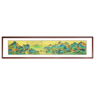 千里江山图挂画新中式客厅纯手绘