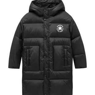 匡威男童中长羽绒服中长款冬季新款女童宝宝小童加厚冬装外套潮