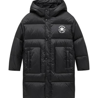 匡威男童中长羽绒服中长款冬季新款女童宝宝小童加厚冬装外套潮