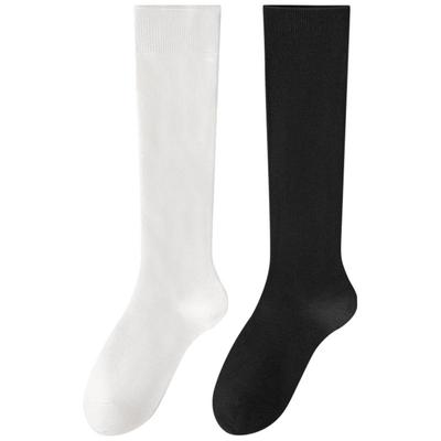 小腿袜女秋冬加厚纯棉防滑不掉筒